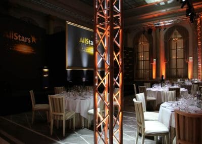 AV-udstyr sat op i Palmehaven på Hotel d'Angleterre