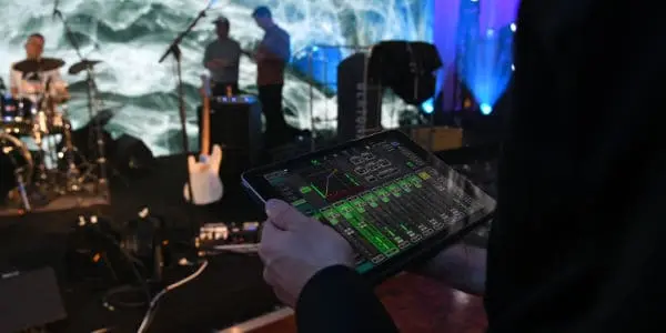 Billeder fra events LED-væg og av-udstyr brugt ved event